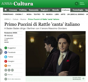 Il primo Puccini di Rattle 'canta' italiano.