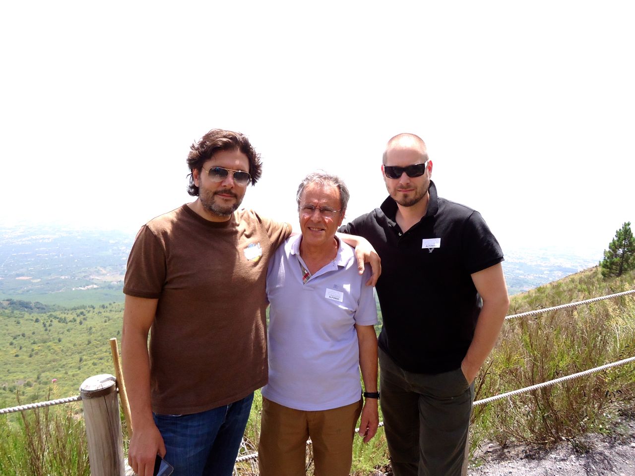 In this photo Massimo is on the left, in the middle his father Alberto and on the right the writer Stefan Kruecken